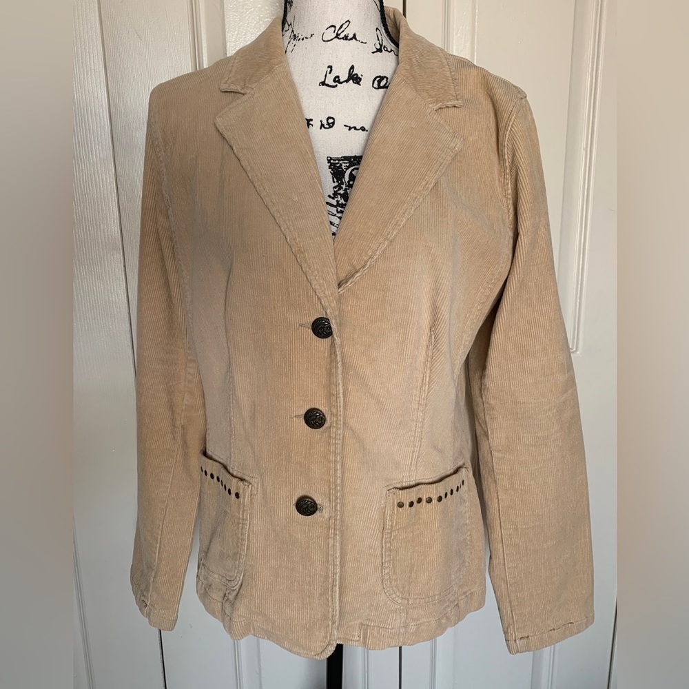 Style & Co. Tan Corduroy Blazer